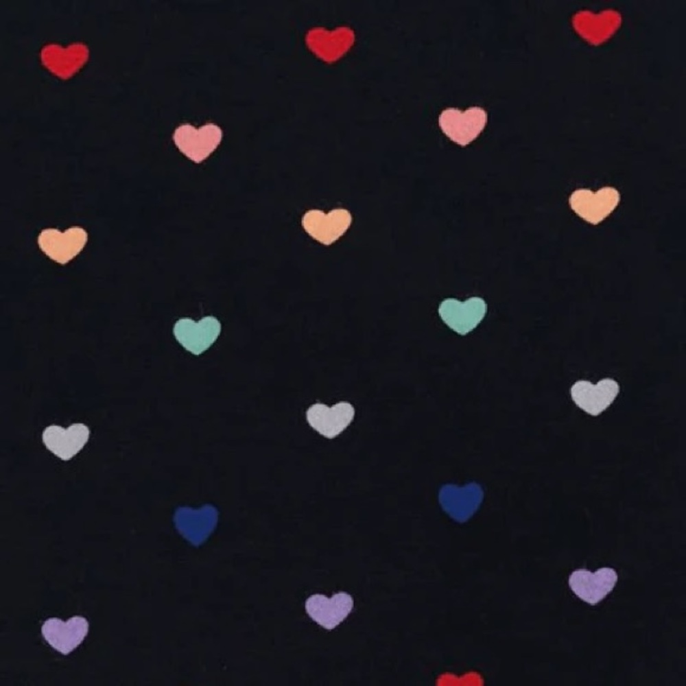 Kyte Baby Zippered Romper in Midnight Rainbow Hearts - Picture 5 of 5